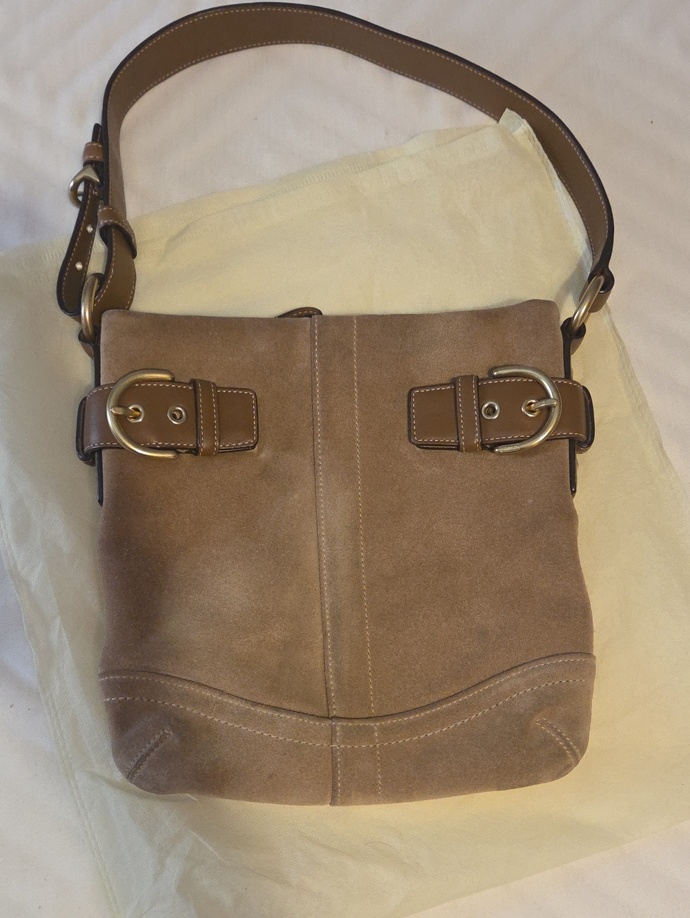 Vintage Coach Suede Shoulder Bag